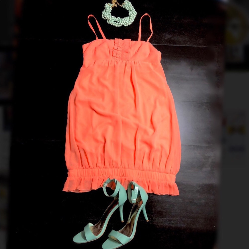 Cute Bright Coral Spring Dress 💐